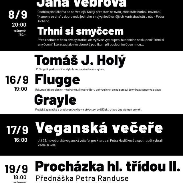 Program na září